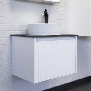 Тумба подвесная Comforty Марсель 60 со столешницей под мрамор Калакатта Блэк c раковиной 9111 Белый матовый 00-00012272CF Тумба подвесная Comforty Марсель 60 со столешницей под мрамор Калакатта Блэк c раковиной 9111 Белый матовый 00-00012272CF