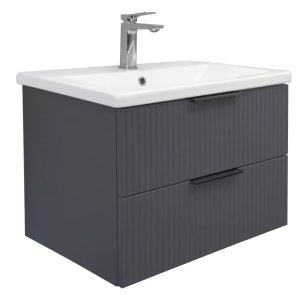 Тумба подвесная Comforty Лима 70 с раковиной Como 70 Антрацит 00-00019212CF Тумба подвесная Comforty Лима 70 с раковиной Como 70 Антрацит 00-00019212CF