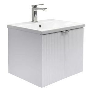 Тумба подвесная Comforty Лима 60 с раковиной Como 60 Белый матовый 00-00019238CF