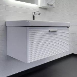 Тумба подвесная Comforty Танжер 90,5 с раковиной 4490 Белый матовый 00-00019566CF