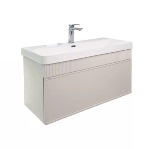 Тумба подвесная Comforty Мадрид 101 с раковиной CF19595BX-100 Серый шелк 00-00020148CF Тумба подвесная Comforty Мадрид 101 с раковиной CF19595BX-100 Серый шелк 00-00020148CF