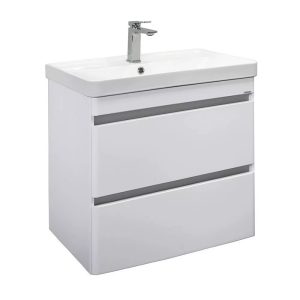 Тумба подвесная Comforty Валдай 71 с раковиной 4470 Белый матовый 00-00020838CF