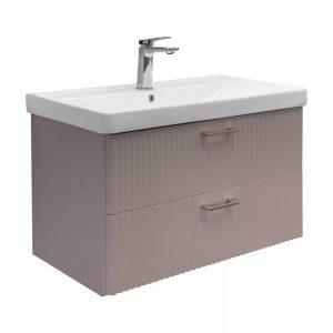 Тумба подвесная Comforty Ангара 91 с раковиной 4490 Дуб латте 00-00021036CF