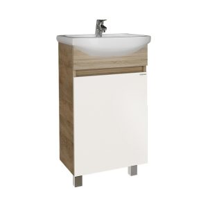 Тумба напольная Grossman Поло 43 Дуб сонома светлый / Белый 104501-1