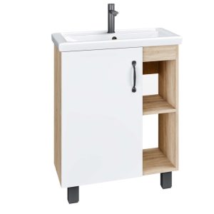 Тумба напольная Grossman Флай 60 Дуб сонома / Белый 106001 Тумба напольная Grossman Флай 60 Дуб сонома / Белый 106001