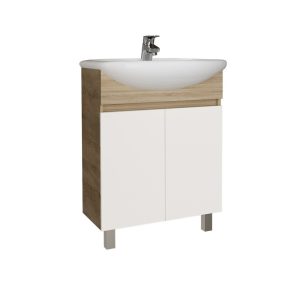 Тумба напольная Grossman Поло 59 Дуб сонома светлый / Белый 106011-1