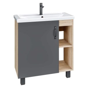 Тумба напольная Grossman Флай 70 Дуб сонома / Серый 107002 Тумба напольная Grossman Флай 70 Дуб сонома / Серый 107002