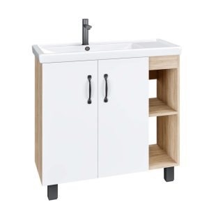 Тумба напольная Grossman Флай 80 Дуб сонома / Белый 108001 Тумба напольная Grossman Флай 80 Дуб сонома / Белый 108001