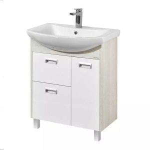 Тумба напольная Aquaton Бекка 71 с раковиной Балтика Белый / Дуб Сомерсет 1A2087K1BAC20