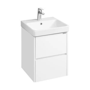 Тумба подвесная Aquaton Сканди 45 с раковиной Адриана Белый 1A2516K0SD010