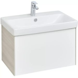 Тумба подвесная Aquaton Асти 70 с раковиной Адриана Белый / Ясень шимо 1A2630K0AXD70