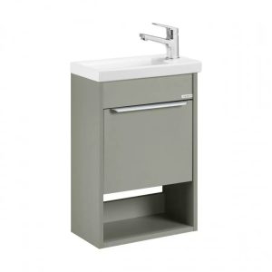 Тумба подвесная Aquaton Хоуп 40 с раковиной Миранда Хаки 1A2871K0HP9D0