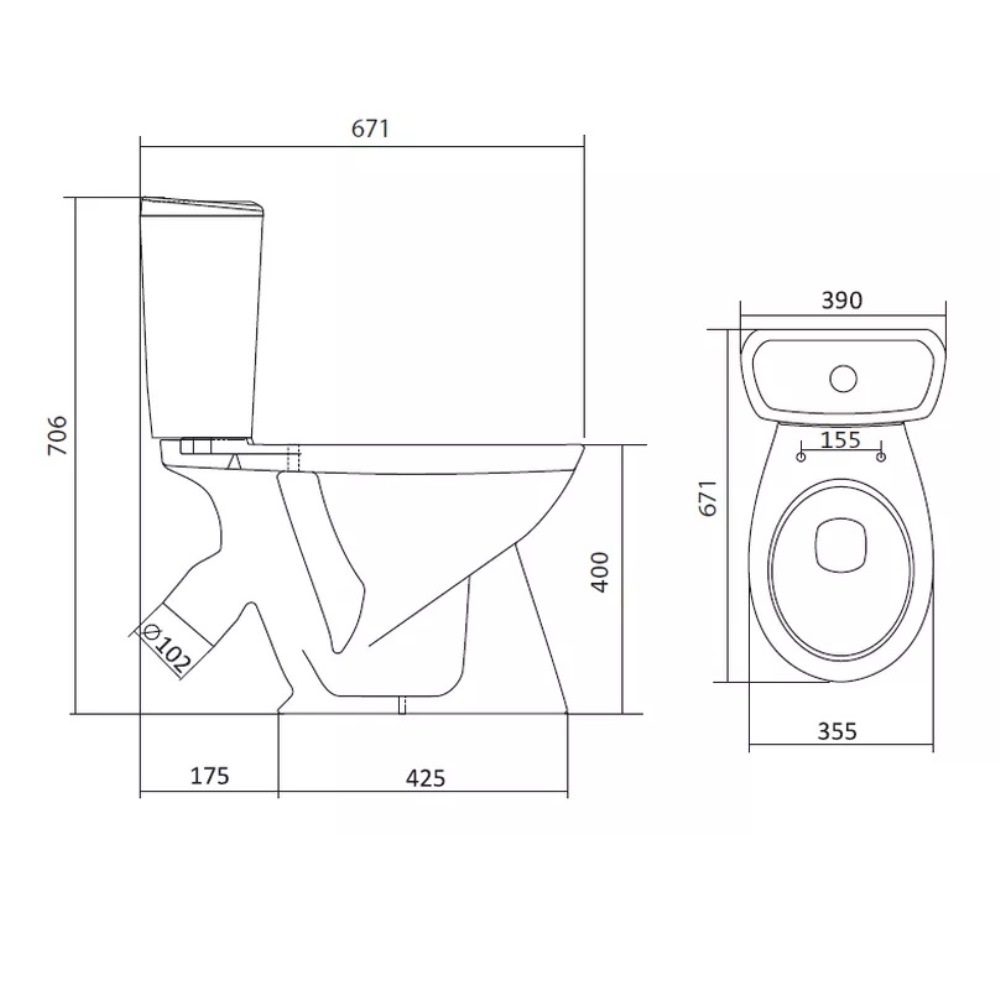 Унитаз-компакт Santek Бриз Белый глянцевый 1WH202569 Унитаз-компакт Santek Бриз Белый глянцевый 1WH202569 — изображение 5