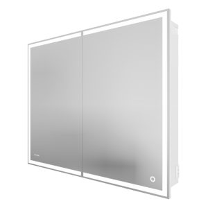 Шкаф зеркальный Grossman Меркадо 100 с LED подсветкой Белый 201002