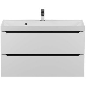 Тумба подвесная Uperwood Tanos 90 с раковиной Белый / Графит 29111020232 Тумба подвесная Uperwood Tanos 90 с раковиной Белый / Графит 29111020232