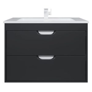 Тумба подвесная Uperwood Modul 77 с раковиной Черный матовый 393020551