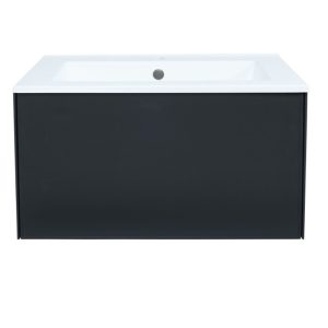 Тумба подвесная Uperwood Parma Premium 66 с раковиной Черный матовый 39330205461