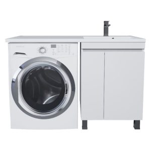Тумба напольная Uperwood Magenta 120 под стиральную машину правая с раковиной Белый матовый 52930205156 Тумба напольная Uperwood Magenta 120 под стиральную машину правая с раковиной Белый матовый 52930205156