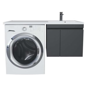 Тумба подвесная Uperwood Magenta 55 под стиральную машину Черный матовый 5930205152