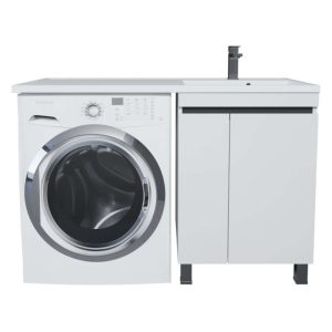 Тумба напольная Uperwood Magenta 45 под стиральную машину Белый / Графит 5930205166 Тумба напольная Uperwood Magenta 45 под стиральную машину Белый / Графит 5930205166