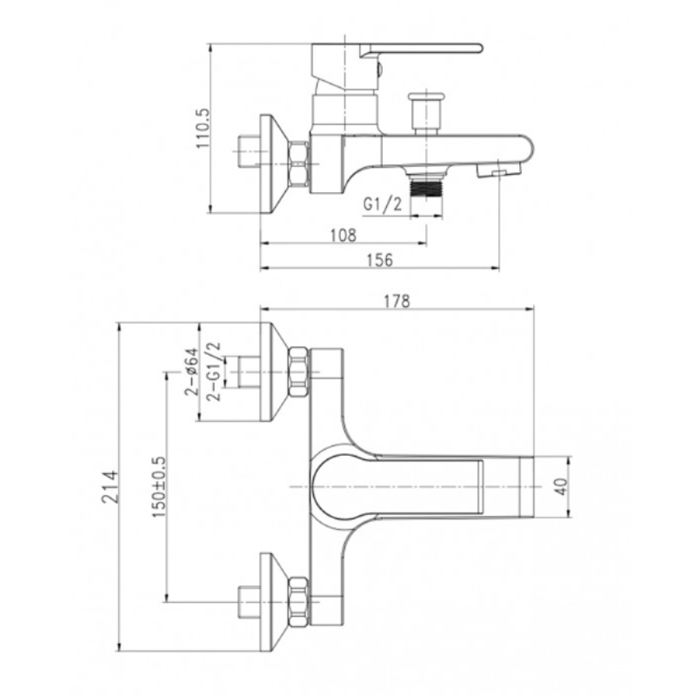 Смеситель для ванны Cersanit Brasko Хром глянцевый 63021 Смеситель для ванны Cersanit Brasko Хром глянцевый 63021 — изображение 4