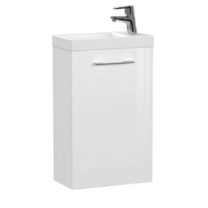 Тумба подвесная Cersanit Lara 40 с раковиной, смесителем и сифоном Белый глянцевый 64228 Тумба подвесная Cersanit Lara 40 с раковиной, смесителем и сифоном Белый глянцевый 64228