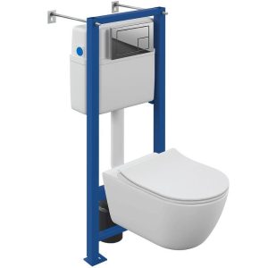 Инсталляция Cersanit Vector с унитазом Nature Oval CO DPL EO slim LP и кнопкой смыва Corner Хром глянцевый 64576 Инсталляция Cersanit Vector с унитазом Nature Oval CO DPL EO slim LP и кнопкой смыва Corner Хром глянцевый 64576