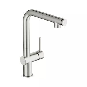 Смеситель для кухни Cersanit Flavis с выдвижным изливом Хром глянцевый 64843