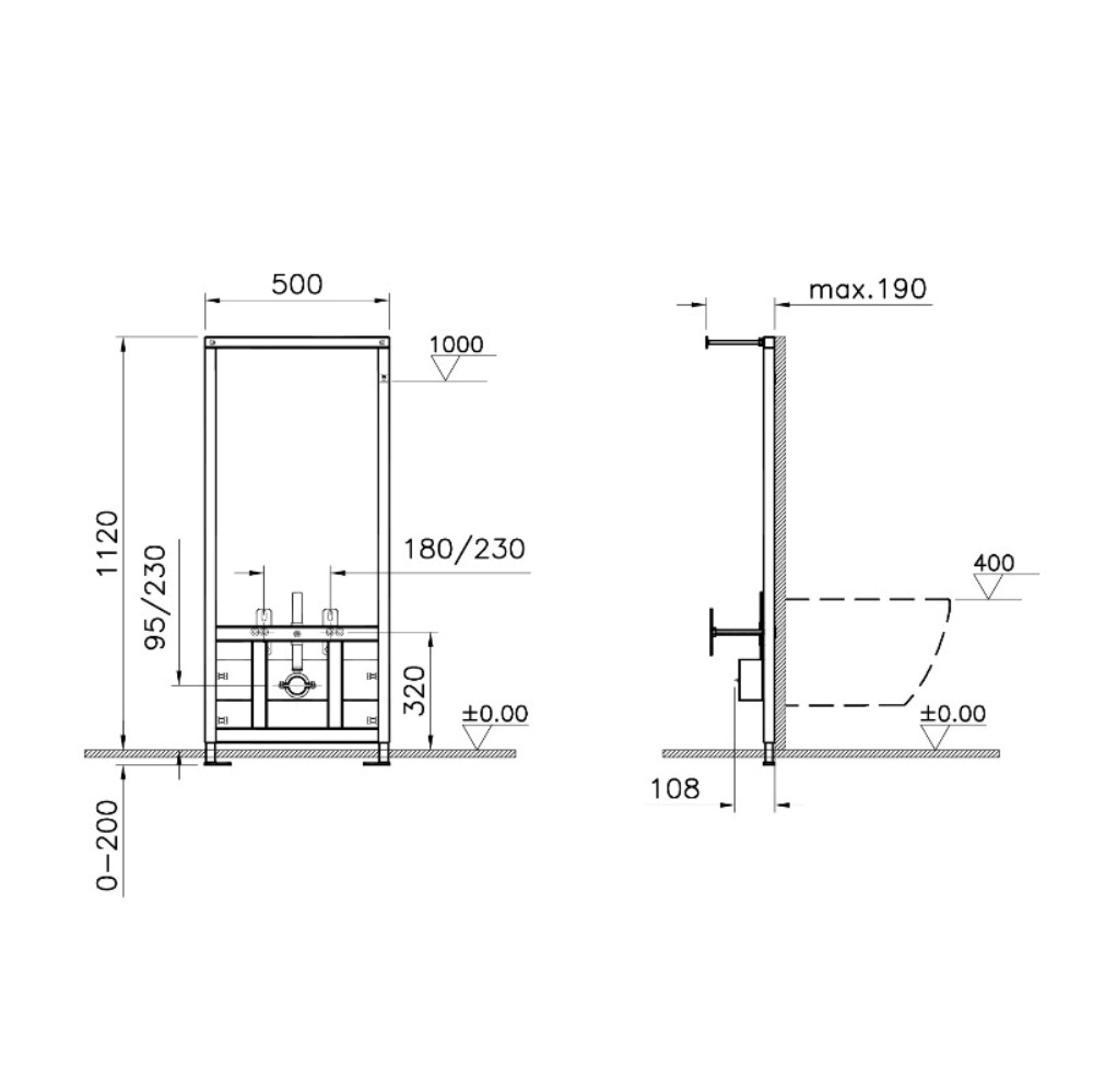 Инсталляция для биде Vitra Frame 880-5800 Инсталляция для биде Vitra Frame 880-5800 — изображение 3