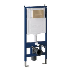 Инсталляция Grossman для скрытого монтажа унитаза + клавиша смыва Pragma Золото матовый 97.03.310