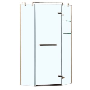 Душевой уголок Azario Montreal 100х100 правый Золото / Прозрачное AZ-NWG3231 1000 R GOLD
