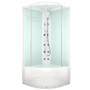 Душевая кабина Domani-Spa Delight Slim 90х90 Белый / Матовое, Поддон высокий, DS01DS99HWM10