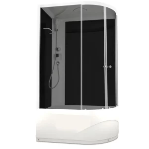 Душевая кабина Domani-Spa Delight Slim high левая без электрики 120х80 Белый, Поддон высокий