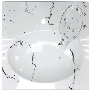 Раковина на стиральную машину Azario Carmen 60,5х60,2 Белый мрамор CS00078503