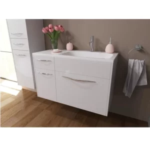 Тумба подвесная Эстет Barcelona  90 с раковиной Белый ФР-00003594