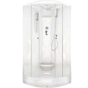 Душевая кабина Domani-Spa Elegance V1.2 без электрики 90х90 Белый, Поддон низкий