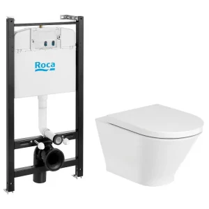 Инсталляция Roca + унитаз Gap Round + крышка-сиденье supralit Белый 893105000