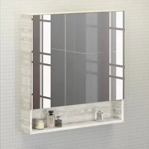 Шкаф зеркальный Comforty Никосия 60 Дуб белый 00004138878CF