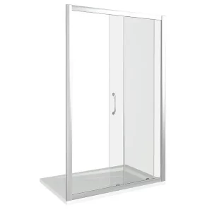 Душевая дверь Bas Latte 140х185 Хром / Прозрачное