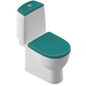 Унитаз-компакт Sanita Luxe Best с бирюзовым сиденьем Soft Close