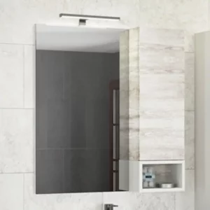 Шкаф зеркальный Comforty Прага 75 Дуб белый 00004144199CF