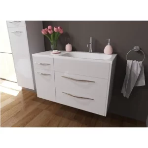 Тумба подвесная Эстет Barcelona  90 с раковиной Белый ФР-00003596