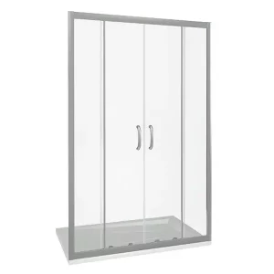 Душевая дверь Bas Infinity 150х185 Хром / Грейп