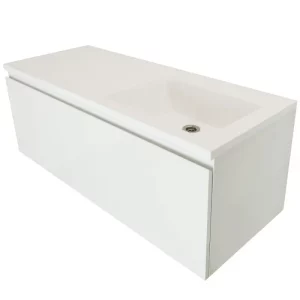 Тумба подвесная Эстет Dallas Luxe  140 с раковиной Белый ФР-00002925