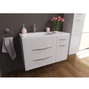 Тумба подвесная Эстет Barcelona  90 с раковиной Белый ФР-00003595