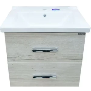 Тумба подвесная Comforty Парма 60 + раковина Дуб 00004143490CF