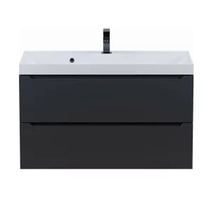 Тумба подвесная Uperwood Tanos 90 + раковина Classic Черный Тумба подвесная Uperwood Tanos 90 + раковина Classic Черный