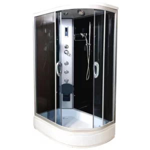 Душевая кабина Водный мир 120х80, Хром / Тонированное, Низкий поддон левая