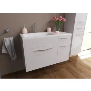 Тумба подвесная Эстет Barcelona  90 с раковиной Белый ФР-00003593