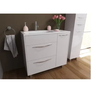 Тумба напольная Эстет Barcelona  90 с раковиной Белый ФР-00003597